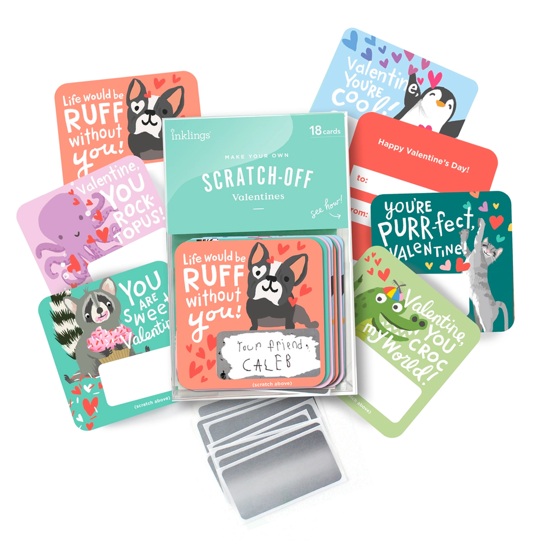 Scratch-Off Valentines - Animal Puns / INKLINGS PAPERIE
