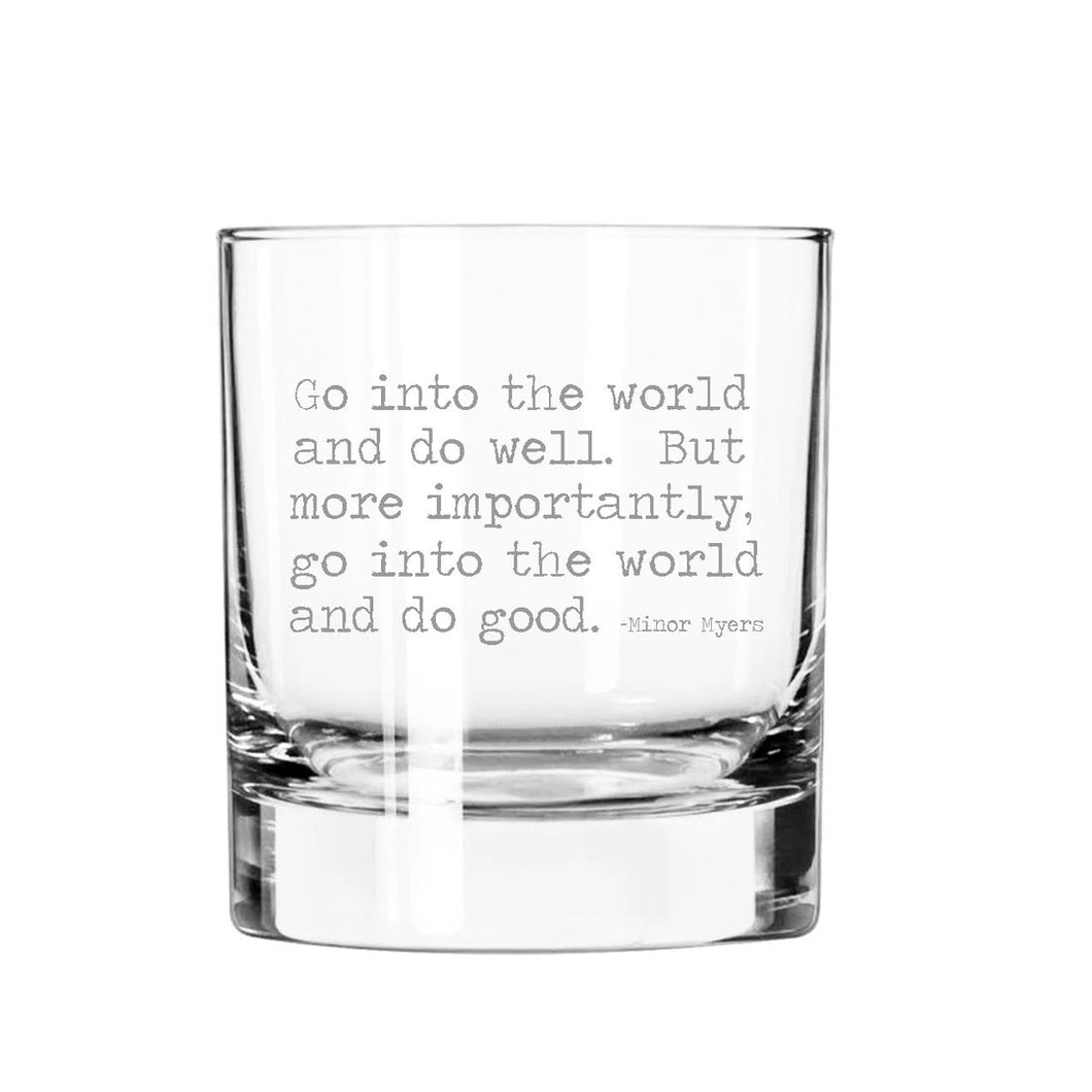 Short Tumbler Cocktail Glass - Do Well, Do Good / FLY PAPER PRODUCTS