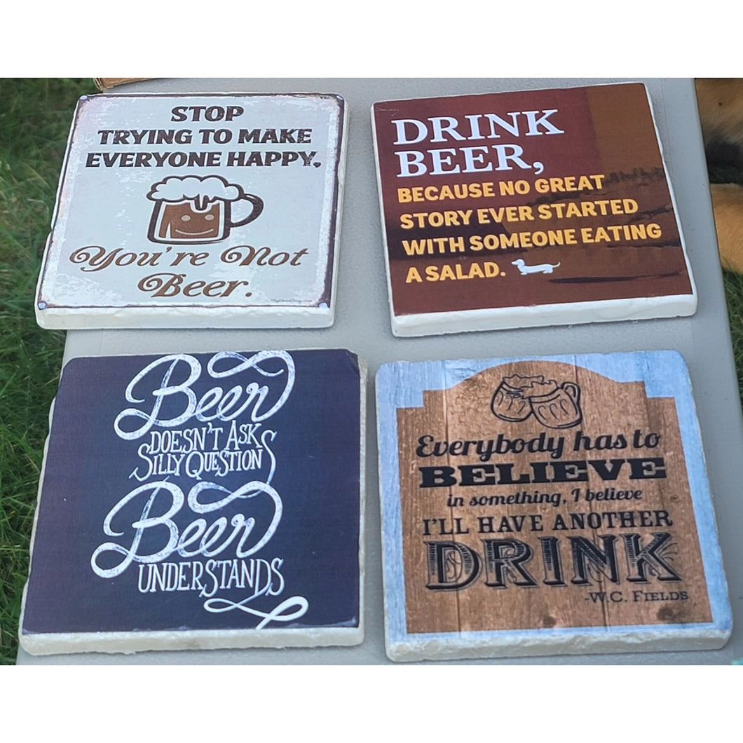 Coasters - Funny Beer Quotes / HAND TO HOME CONCEPTS