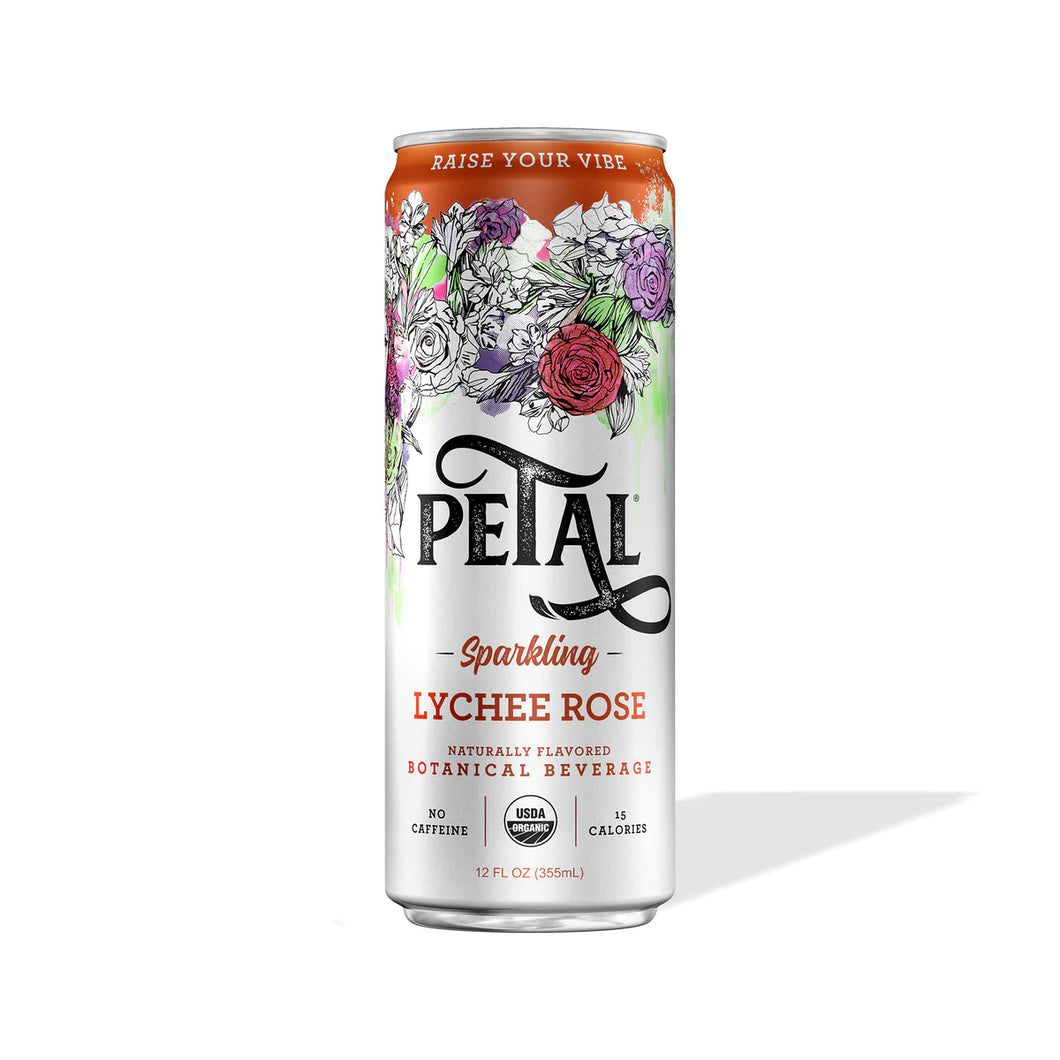 Organic Sparkling Botanical Beverage - Lychee Rose (NA DRINK) / PETAL
