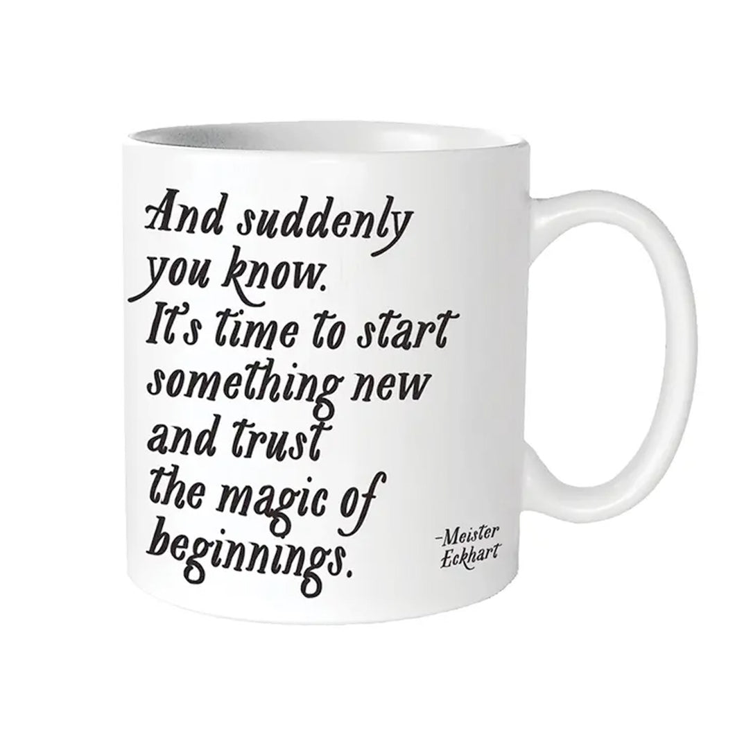 Ceramic Mug - New Beginnings Quote / QUOTABLE