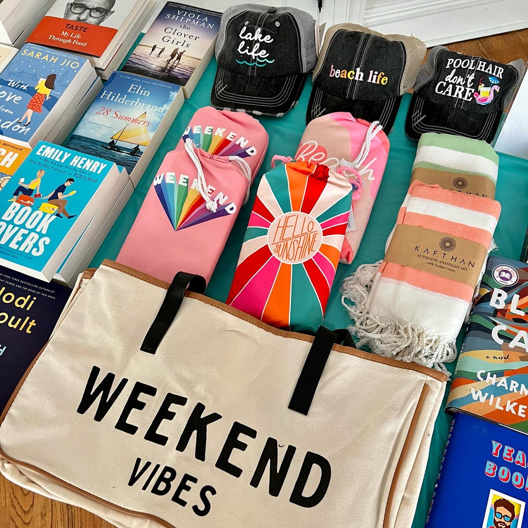 Weekend Vibes Canvas Weekender Tote or Beach Bag / HARRIS GIRLS & CO.